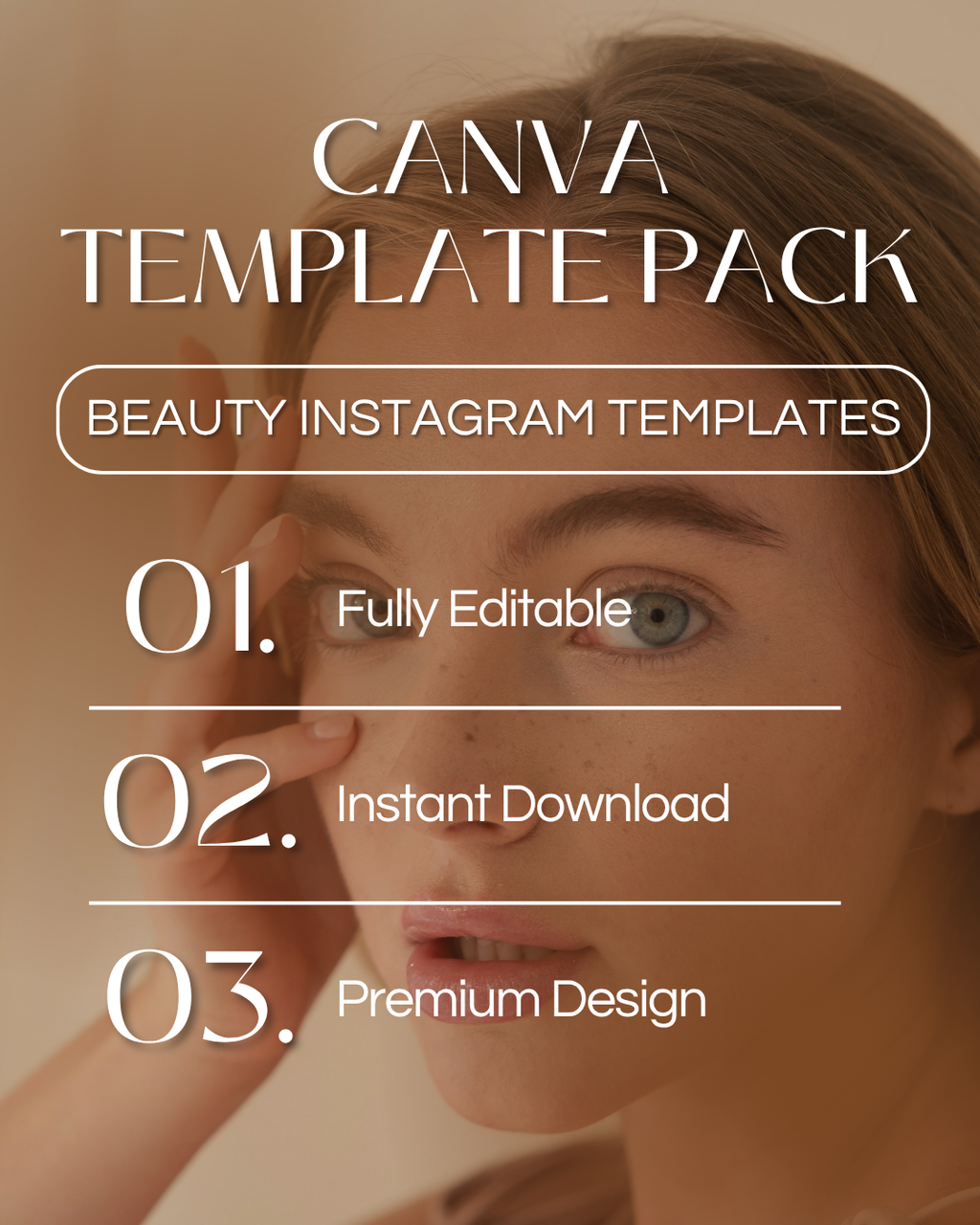 12 Canva Templates – Beauty Instagram Template Pack