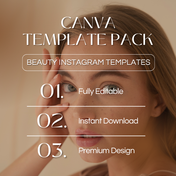12 Canva Templates – Beauty Instagram Template Pack